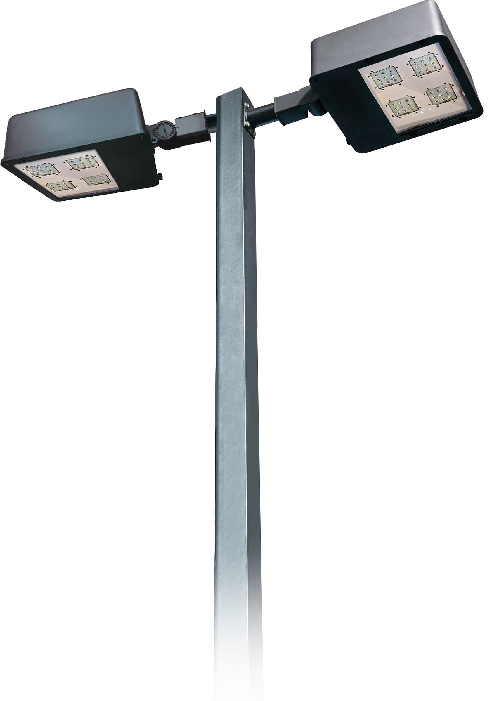 Pole Street Light | LED 7750 | Double Headed Powder Coated Cast