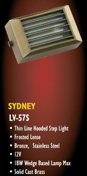 Sydney LV 57 S Surface Mount Low Voltage Solid Cast Brass Step Light